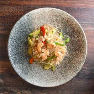 FIDEOS FRITOS CON GAMBAS